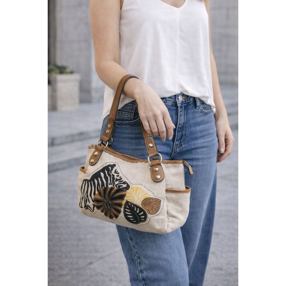 Relic Canvas Zip Top Purse Cream